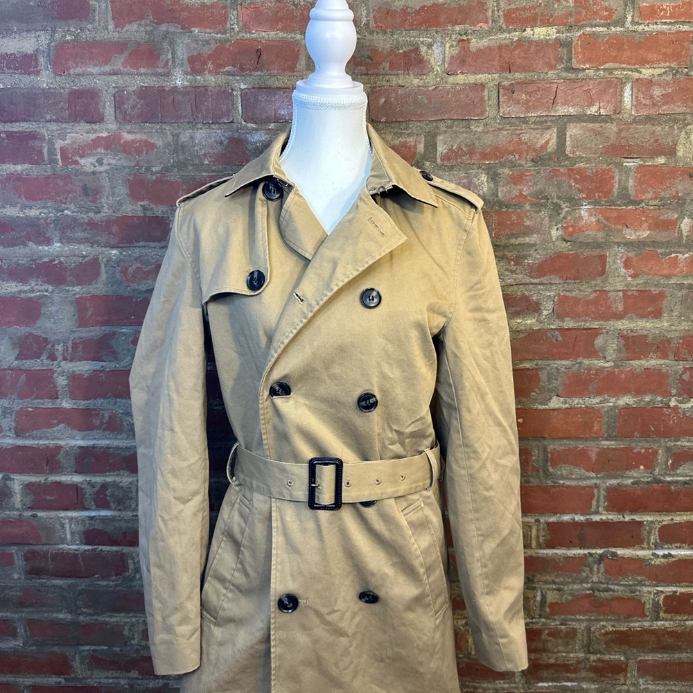 River Island Tan Trench Coat With Notched Collar